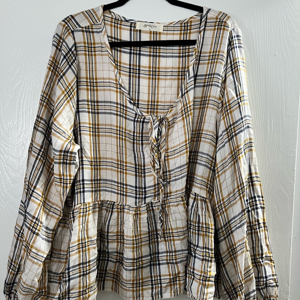 Plaid blouse